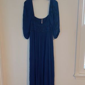 🖤 free people wedgewood maxi dress in navy SIZE XL🖤